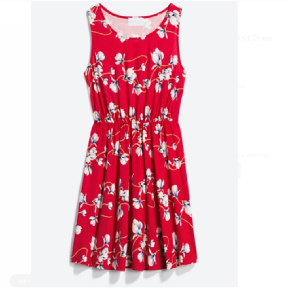 Stitch Fix French Grey Evalynn Brushed Knit Floral Dress